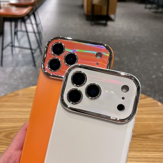 Ốp điện thoại màu đen cao cấp hai tông màu sang trọng mờ cửa sổ lớn Aurora phù hợp cho iPhone 11 12 13 14 15 16 17 Pro Max Vỏ silicon 2 trong 1 chống rơi