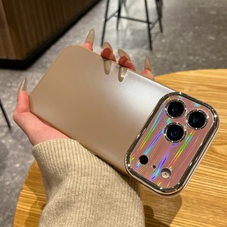Ốp điện thoại màu đen cao cấp hai tông màu sang trọng mờ cửa sổ lớn Aurora phù hợp cho iPhone 11 12 13 14 15 16 17 Pro Max Vỏ silicon 2 trong 1 chống rơi