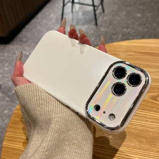 Ốp điện thoại màu đen cao cấp hai tông màu sang trọng mờ cửa sổ lớn Aurora phù hợp cho iPhone 11 12 13 14 15 16 17 Pro Max Vỏ silicon 2 trong 1 chống rơi