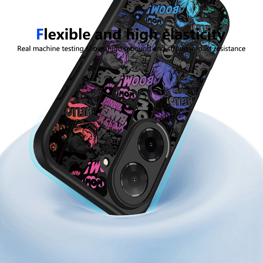 Ốp điện thoại Graffiti BOOM tiên tiến hợp thời trang cho Redmi A3 A3X Pro 2024 A4 A5 4G 5G Vỏ bảo vệ chống sốc Vỏ điện thoại di động