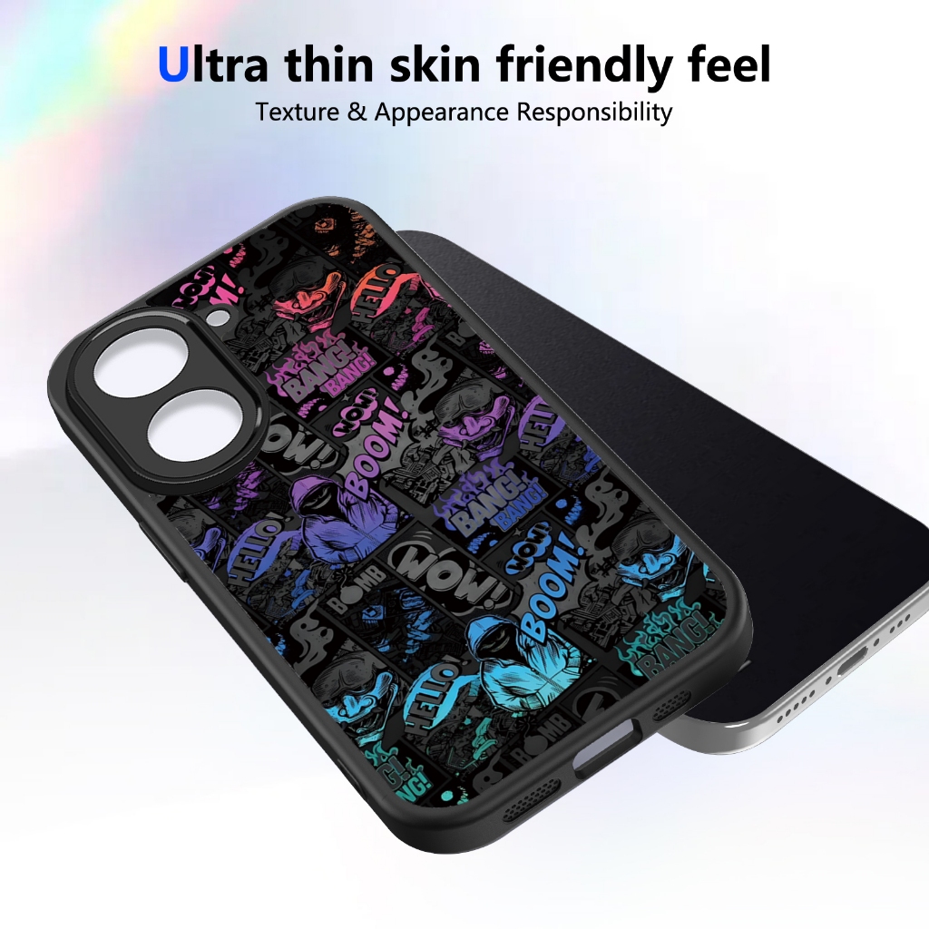 Ốp điện thoại Graffiti BOOM tiên tiến hợp thời trang cho Redmi A3 A3X Pro 2024 A4 A5 4G 5G Vỏ bảo vệ chống sốc Vỏ điện thoại di động