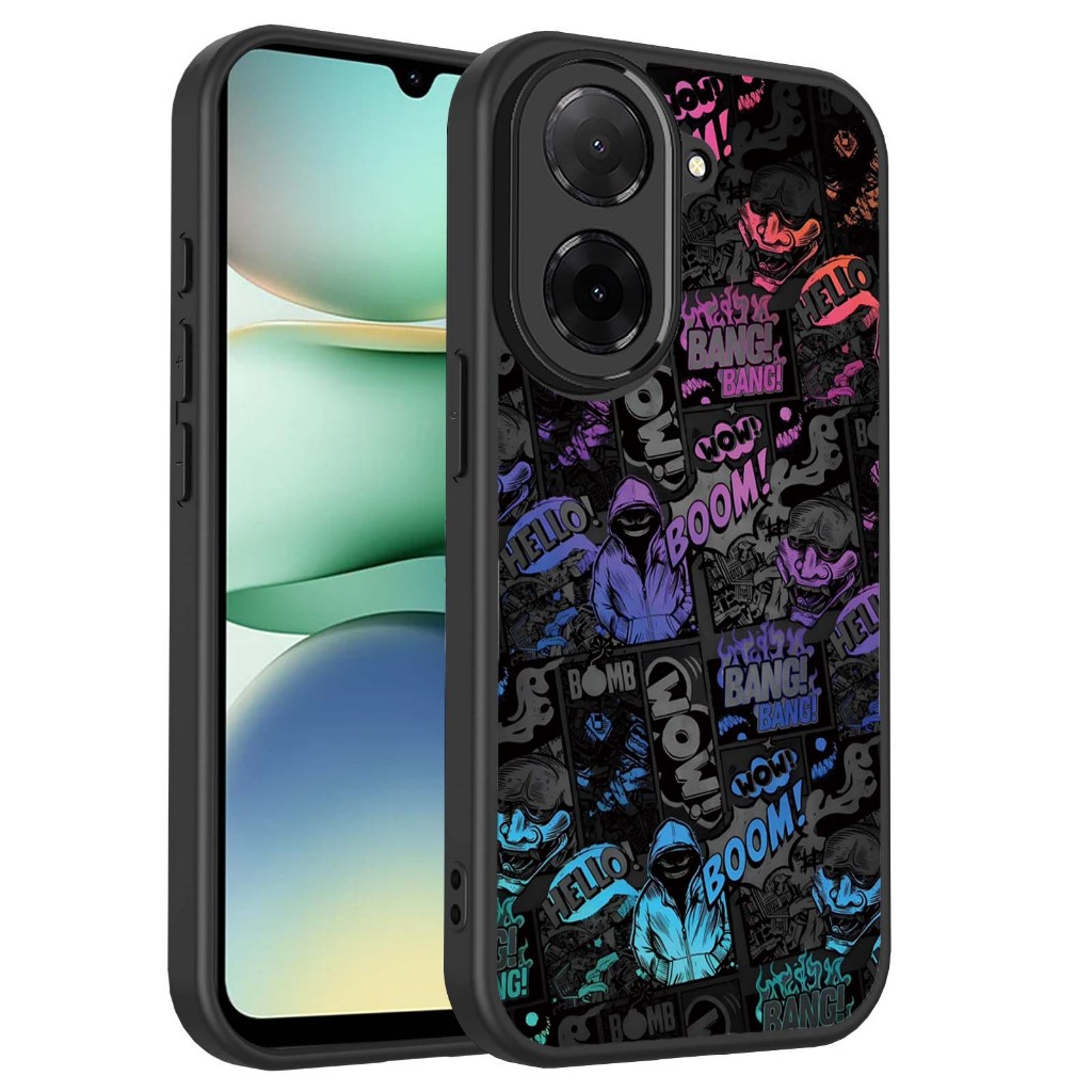 Ốp điện thoại Graffiti BOOM tiên tiến hợp thời trang cho Redmi A3 A3X Pro 2024 A4 A5 4G 5G Vỏ bảo vệ chống sốc Vỏ điện thoại di động