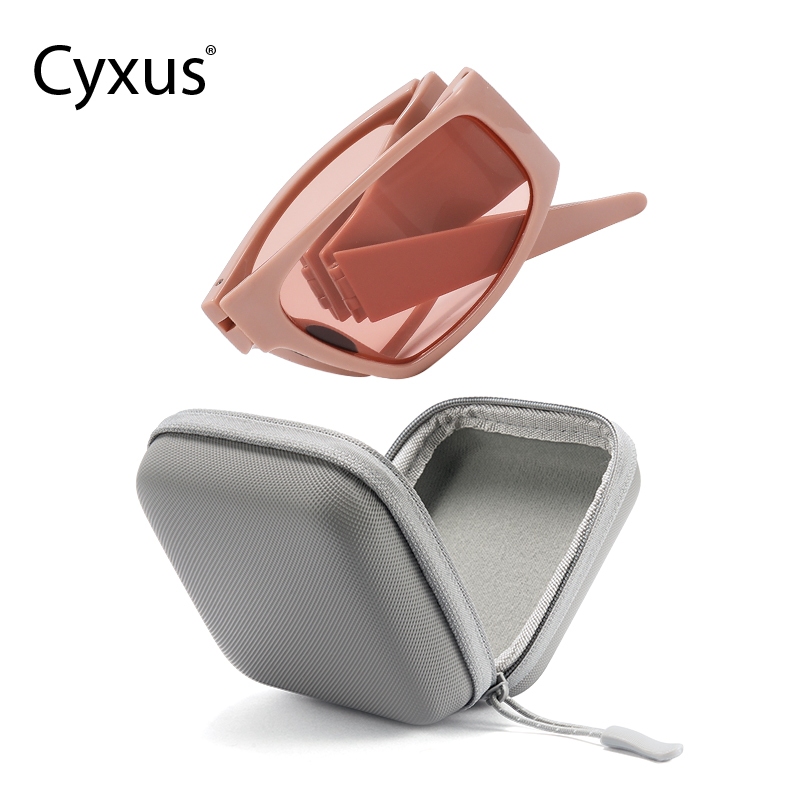 Cyxus Kính Mát Thể Thao Y2K Gấp Gọn Phân Cực UV400 Gọng TR90 Vuông Ôm Mặt Phong Cách Tương Lai Cho Nam Nữ P1339