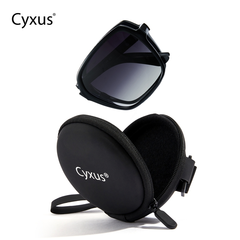 Cyxus Kính Mát Gấp Gọn Phân Cực Nam Nữ Gọng Vuông TR90 Thể Thao Thời Trang Chống Tia UV400 Tiện Lợi P1331