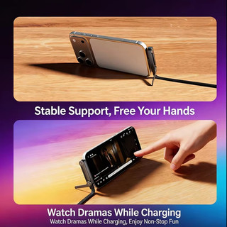 Cáp sạc đứng 240W, Type-C / USB sang Type C 2 trong 1 có giá đỡ điện thoại để chơi game / Video Chagring