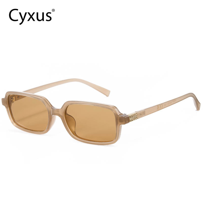 Cyxus Kính Mát Nam Nữ Phong Cách Âu Mỹ Gọng Vuông Nhỏ Thanh Mảnh Phân Cực UV400 Thời Trang Chống Lóa Đa Năng P1318