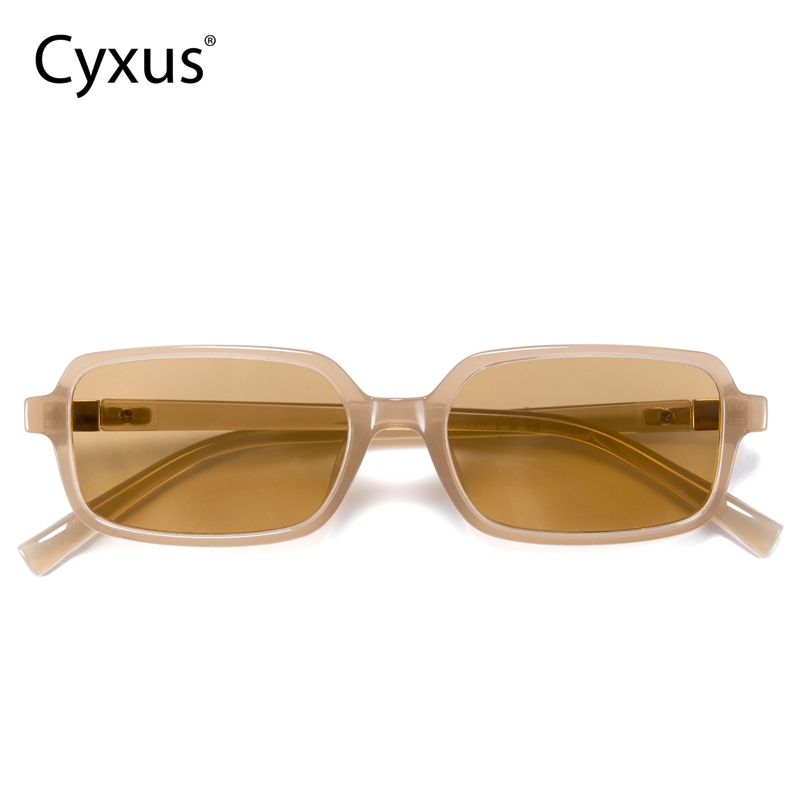 Cyxus Kính Mát Nam Nữ Phong Cách Âu Mỹ Gọng Vuông Nhỏ Thanh Mảnh Phân Cực UV400 Thời Trang Chống Lóa Đa Năng P1318