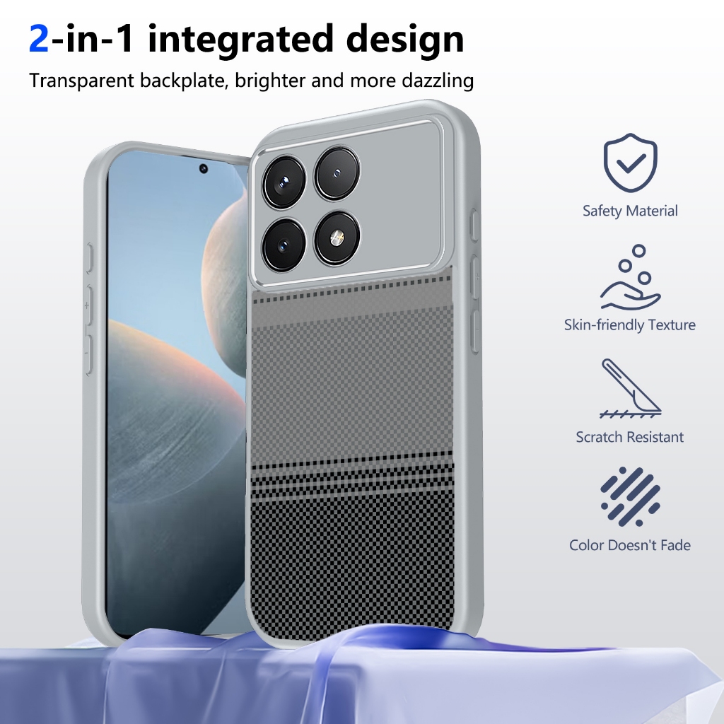 Ốp điện thoại họa tiết họa tiết bằng sợi Carbon Kevlar cho XIAOM POCO F6 F7 F8 Pro Ultra 5G Vỏ bảo vệ chống sốc Vỏ điện thoại di động