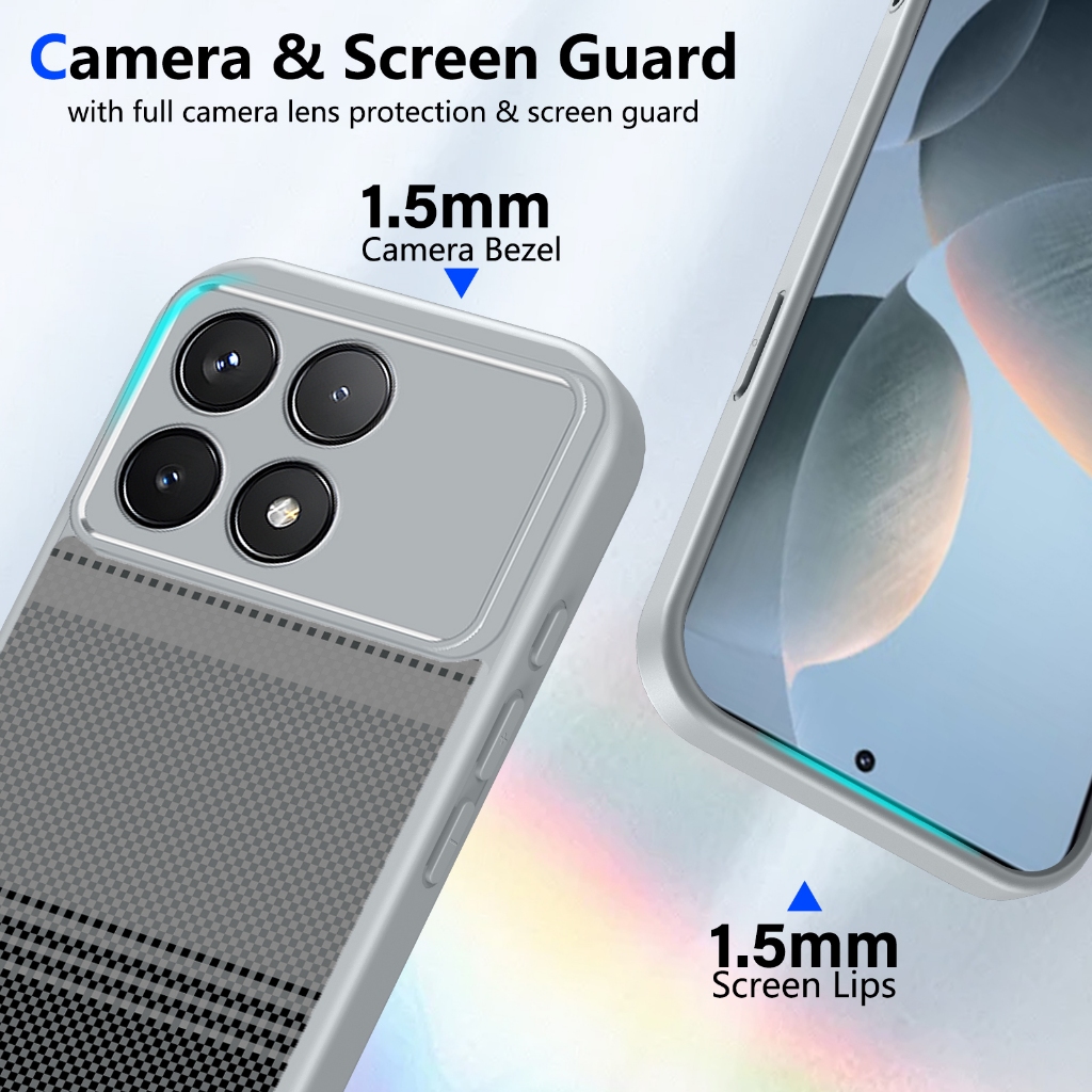 Ốp điện thoại họa tiết họa tiết bằng sợi Carbon Kevlar cho XIAOM POCO F6 F7 F8 Pro Ultra 5G Vỏ bảo vệ chống sốc Vỏ điện thoại di động