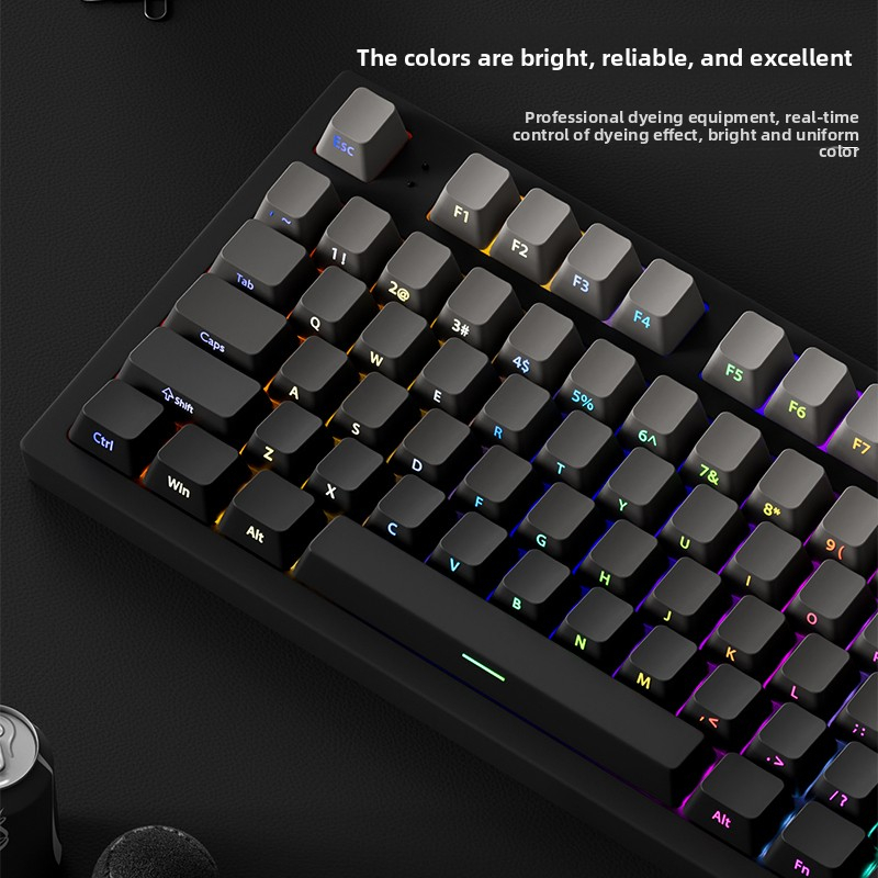 Bộ Keycaps PBT Bụi Mịn Màu Xám Gardient Mặt Trước In Bóng Qua Chất Liệu PBT Doubleshot Cho 66 / 75 / 87 / 98 / 104 / 108 Bàn Phím Cơ | BigBuy360 - bigbuy360.vn