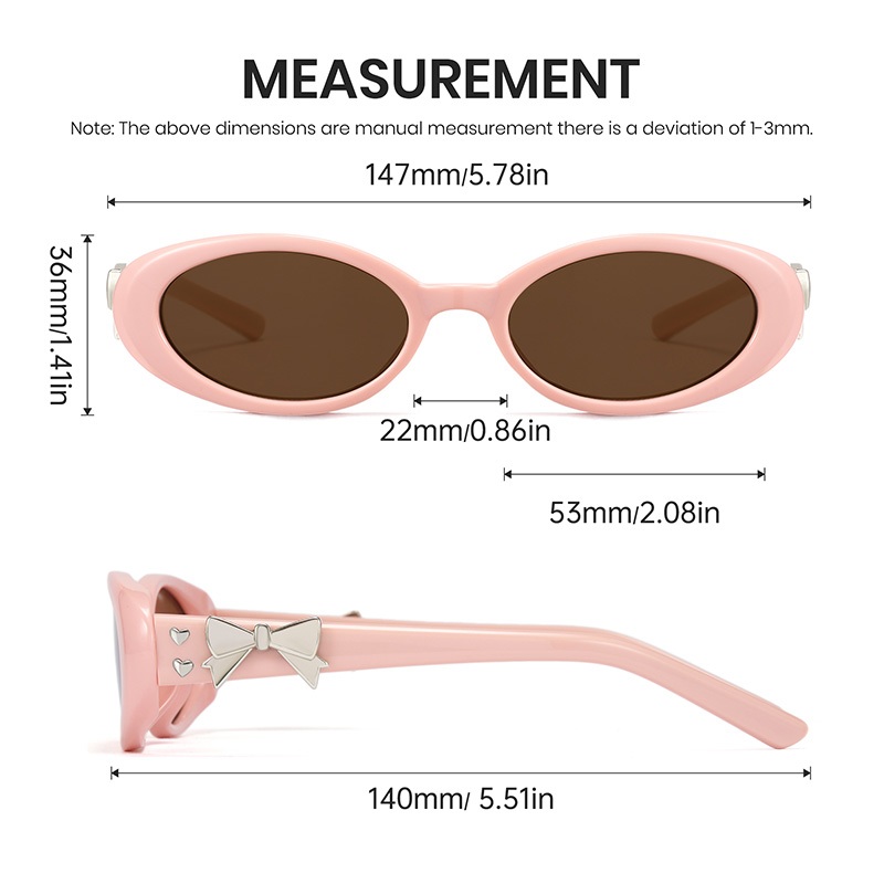 Cyxus  Kính Râm Nữ Y2K Retro Gọng TR90 Chống UV400 | Mắt Kính Thời Trang Hàn Quốc Hình Oval Có Nợ Đẹp  P1288