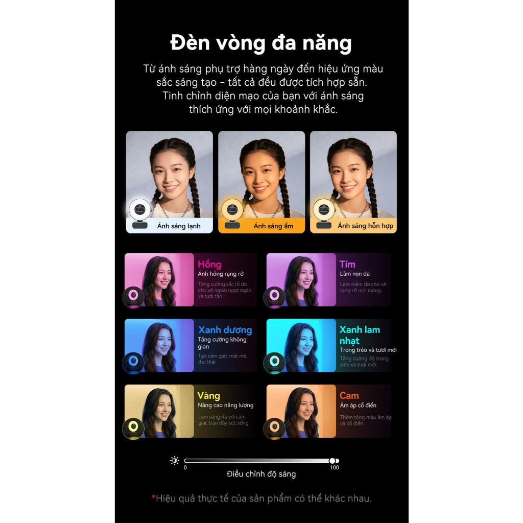 [EMEET]Webcam S600L, tích hợp đèn vòng tròn, 3 chế độ màu, hiệu ứng ánh sáng RGB, lấy nét tự động trong 0,2 giây, cảm biến 1/2 inch, hai micro, và công nghệ hình ảnh AI.Phù hợp cho văn phòng tại nhà, lớp học trực tuyến, phát trực tiếp | BigBuy360 - bigbuy360.vn