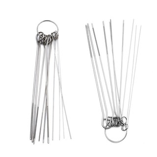 10 chiếc kim làm sạch đầu đèn pin chuyên nghiệp, đầu thép không gỉ cho thiết bị hàn và cắt