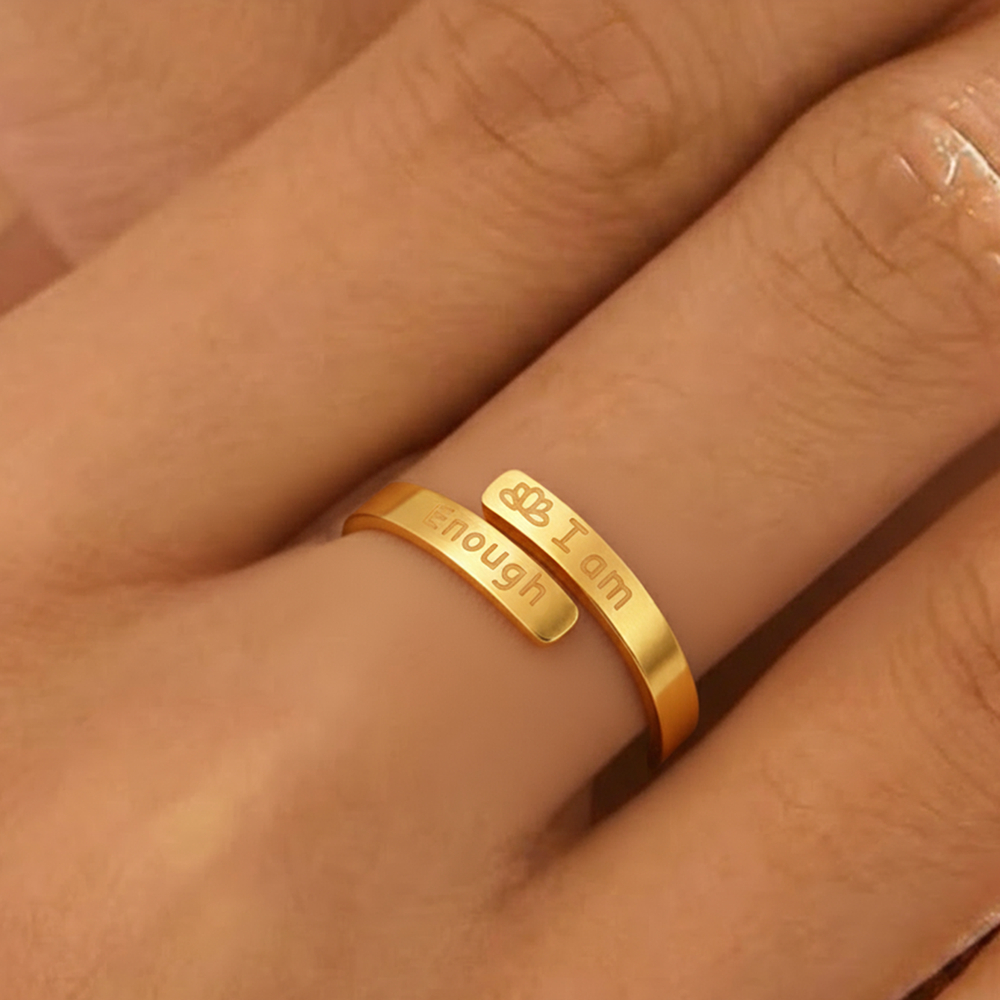 Titanium Steel Ring by Hibobi Official Store