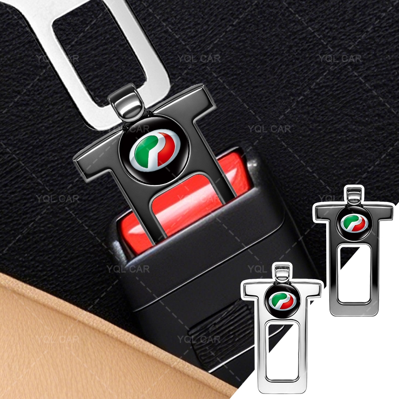 Dây đai an toàn ô tô bằng nhôm Móc khóa Logo ô tô Dây an toàn Khóa ẩn cho Perodua Axia Viva Myvi Aruz Bezza Kancil ATIVA