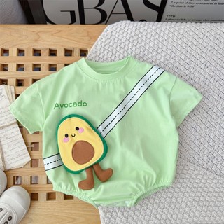 Sơ Sinh Bé Trai Bé Gái Áo Liền Quần Họa Tiết Bơ Cotton Mềm Mại Thoải Mái Mùa Hè (0-24 Tháng)