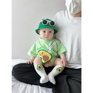 Sơ Sinh Bé Trai Bé Gái Áo Liền Quần Họa Tiết Bơ Cotton Mềm Mại Thoải Mái Mùa Hè (0-24 Tháng)