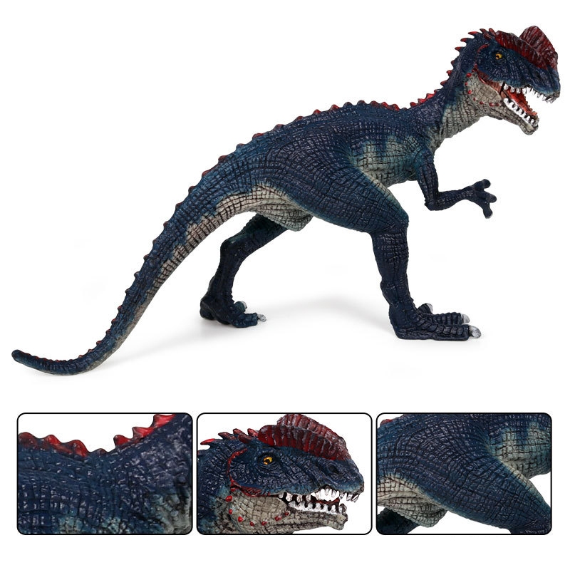 Kỷ Jura Trẻ Em Mô Phỏng Động Vật Tĩnh Chắc Chắn Dilophosaurus Tyrannosaurus Rex Đồ Chơi Khủng Long Cột Sống Đôi Mô Hình Rồng Trang Trí