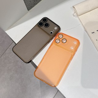 Vỏ điện thoại phim ống kính tự động siêu mỏng màu hồng mờ chống vàng bán trong suốt phù hợp cho iPhone 11 12 13 14 15 16 17 Pro Max bao gồm tất cả vỏ mềm silicon chống rơi