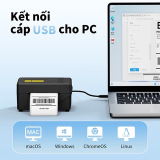 Máy in đơn hàng FlashLabel in từ điện thoại khổ A7 in đơn Shopee, mã vận đơn, phiếu gửi hàng, logo BH 15 tháng