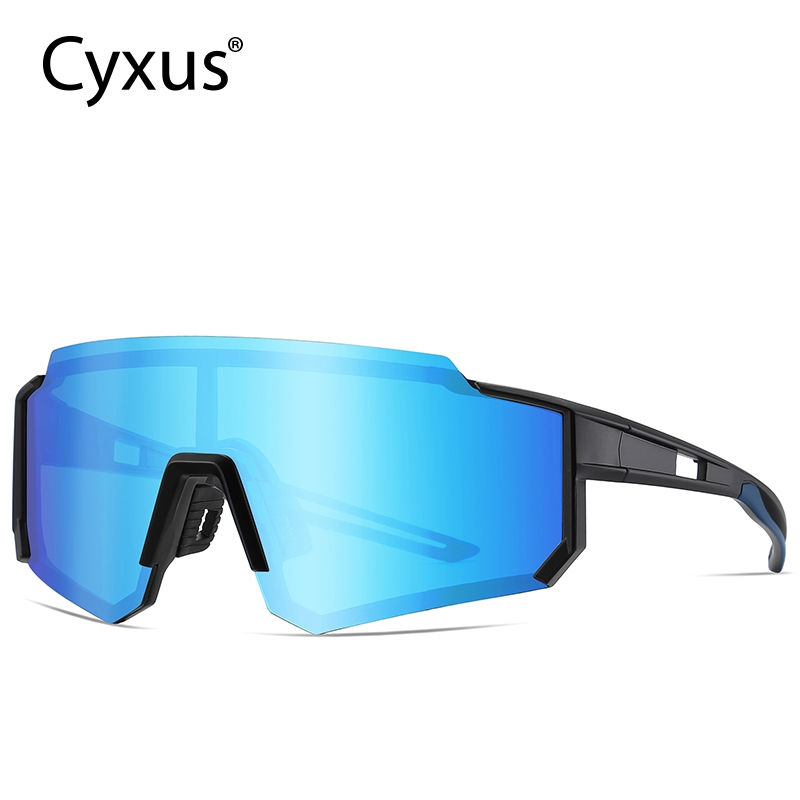 Cyxus Kính Thể Thao Phân Cực UV400 Chống Lóa Ôm Mặt Cho Nam Nữ Đạp Xe Chạy Bộ Đa Năng P1178