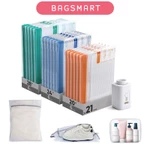 BAGSMART Túi Bảo Quản Chân Không Cho Du Lịch Với Máy Bơm Không Khí Sạc 21 Gói Túi Tiết Kiệm Không Gian Di Động Cho Du Lịch & Gia Đình Hút Chân Không Nén Túi Cho Quần Áo Chăn Duvets — ảnh 1