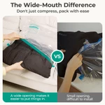 BAGSMART Túi Bảo Quản Chân Không Cho Du Lịch Với Máy Bơm Không Khí Sạc 21 Gói Túi Tiết Kiệm Không Gian Di Động Cho Du Lịch & Gia Đình Hút Chân Không Nén Túi Cho Quần Áo Chăn Duvets — ảnh 2