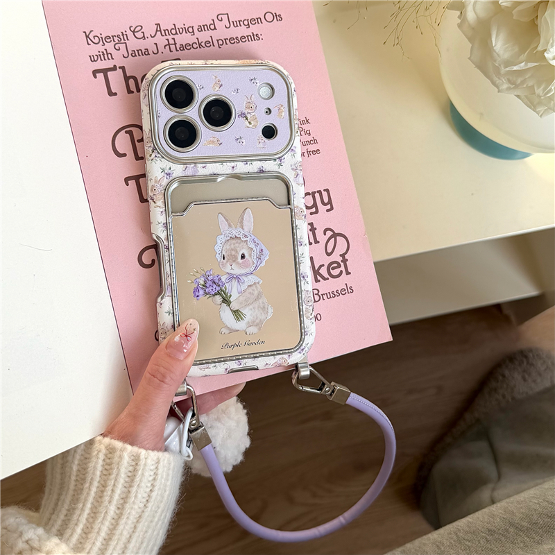 IPhone 17 Pro max 16 Pro Bó hoa họa tiết thỏ chất liệu TPU dung nham điện thoại
