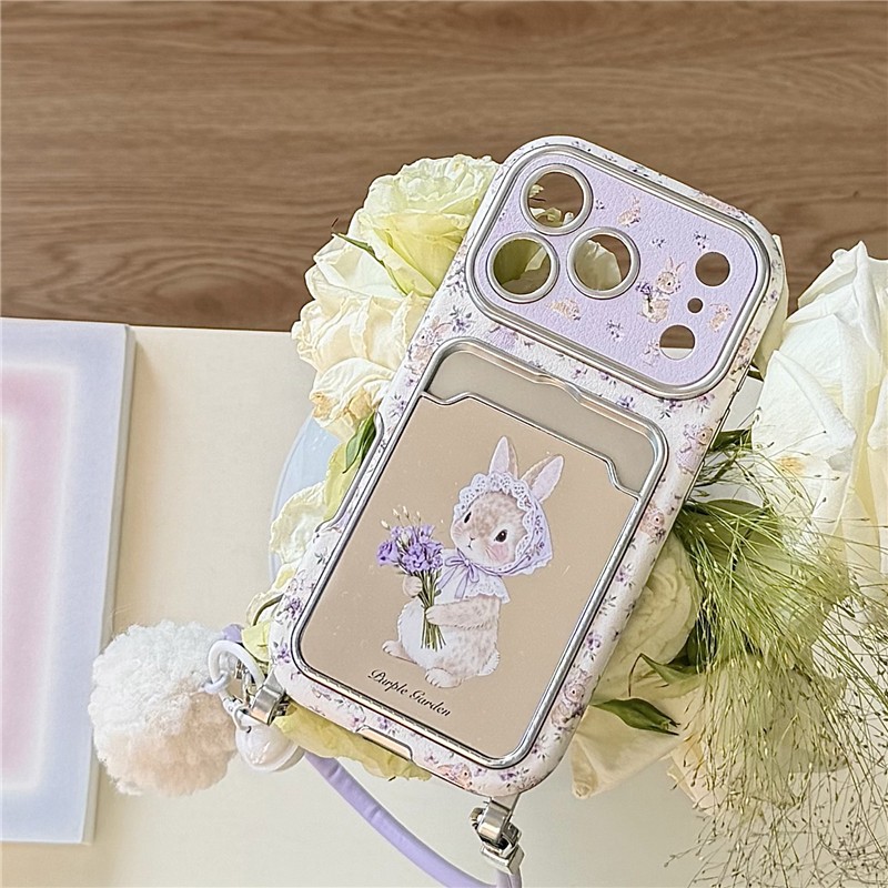 IPhone 17 Pro max 16 Pro Bó hoa họa tiết thỏ chất liệu TPU dung nham điện thoại