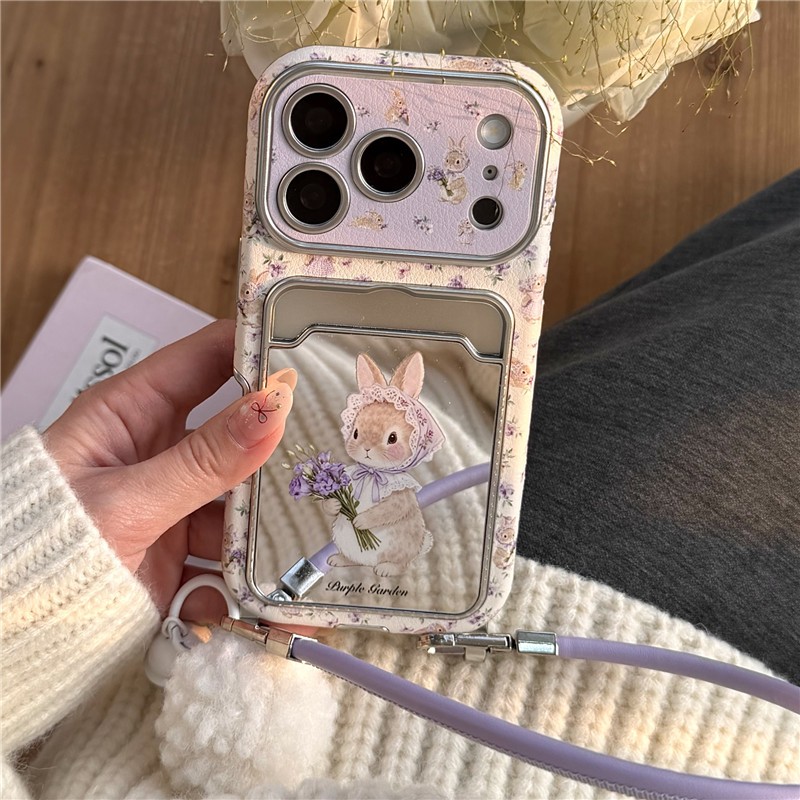 IPhone 17 Pro max 16 Pro Bó hoa họa tiết thỏ chất liệu TPU dung nham điện thoại