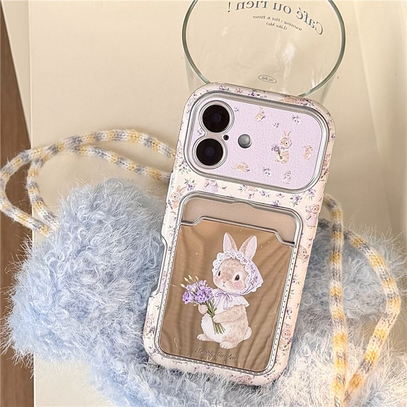 IPhone 17 Pro max 16 Pro Bó hoa họa tiết thỏ chất liệu TPU dung nham điện thoại