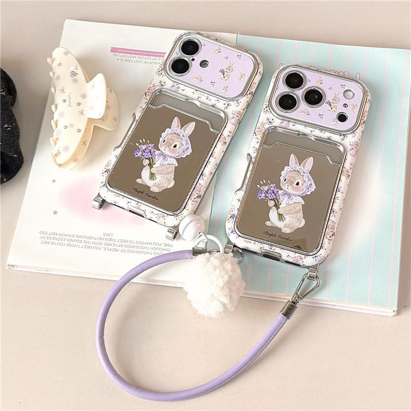 IPhone 17 Pro max 16 Pro Bó hoa họa tiết thỏ chất liệu TPU dung nham điện thoại