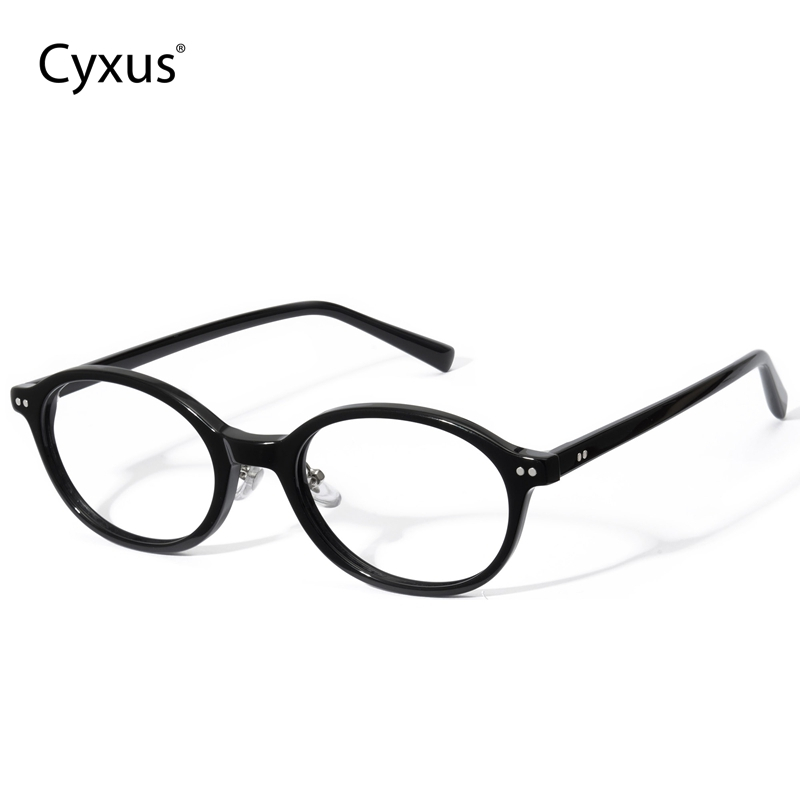 Cyxus Kính Chống Ánh Sáng Xanh Cho Nữ Gọng Oval Acetate Giảm Mỏi Mắt Bảo Vệ Mắt Chống Tia UV400 8348