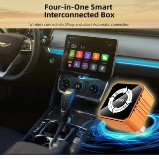 Bộ chuyển đổi Carplay không dây 4in1 Airplay / Mirror Link / Android Auto / Carplay AI Box USB Dongle có dây sang hệ thống ô tô thông minh không dây