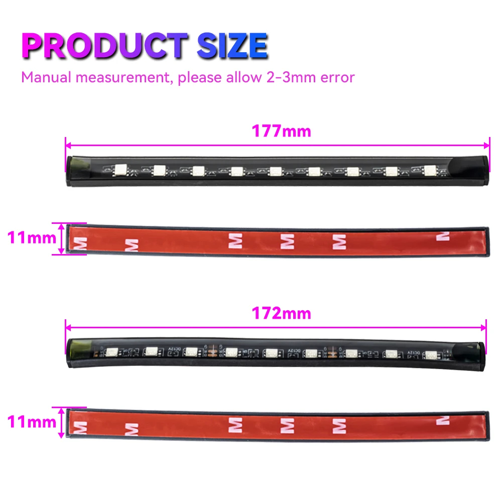 Neon 36 48 72 LED Nội Thất Ô Tô Ánh Sáng Xung Quanh Không Dây Từ Xa Âm Nhạc Ứng Dụng Điều Khiển Ô Tô RGB Khí Quyển Đèn Trang Trí Tự Động Phụ Kiện