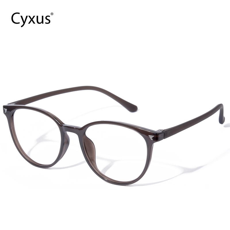 Cyxus Kính Chống Ánh Sáng Xanh Unisex Gọng Tròn TR90 Nhẹ Chống Đau Nửa Đầu Giảm Mỏi Mắt Cho Dân Văn Phòng Và Học Tập 8350