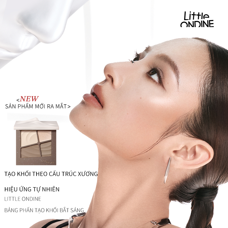 Little Ondine Bảng màu đường viền & nổi bật Dành cho khuôn mặt làm sáng & tạo đường viền bóng 9.5g