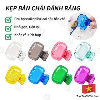 Kẹp Giữ Đầu Bàn Chải Đánh Răng Du Lịch Bằng Nhựa – Nắp Chụp Chống Bụi, Kẹp Bảo Vệ Đầu Bàn Chải Tiện Dụng