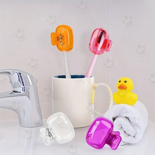 Kẹp Giữ Đầu Bàn Chải Đánh Răng Du Lịch Bằng Nhựa – Nắp Chụp Chống Bụi, Kẹp Bảo Vệ Đầu Bàn Chải Tiện Dụng