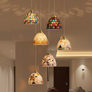 AIMI NHIỀU MÀU SẮC TRANG TRÍ NHÀ CỬA ĐÈN CHÙM RETRO ĐỒNG TREO ĐÈN PHÒNG NGỦ AISLE THANH TRẦN MẶT DÂY CHUYỀN ÁNH SÁNG