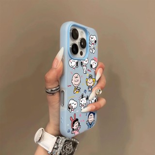 Thiết kế chân dung gia đình Snoopy phù hợp cho iPhone 11 12 Pro 13 Pro Max 15 Pro Max 14 16 Pro 16 Plus 17 Air 17 Pro 17 Pro Max Ốp điện thoại màu kẹo
