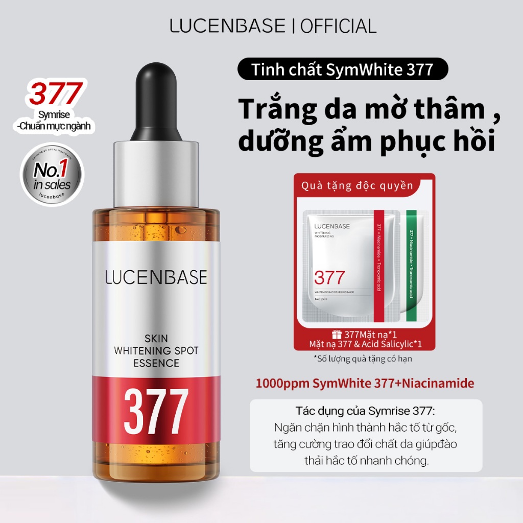 Serum LUCENBASE 377 Làm trắng da & làm sáng da, giảm vết thâm, dưỡng ẩm ...