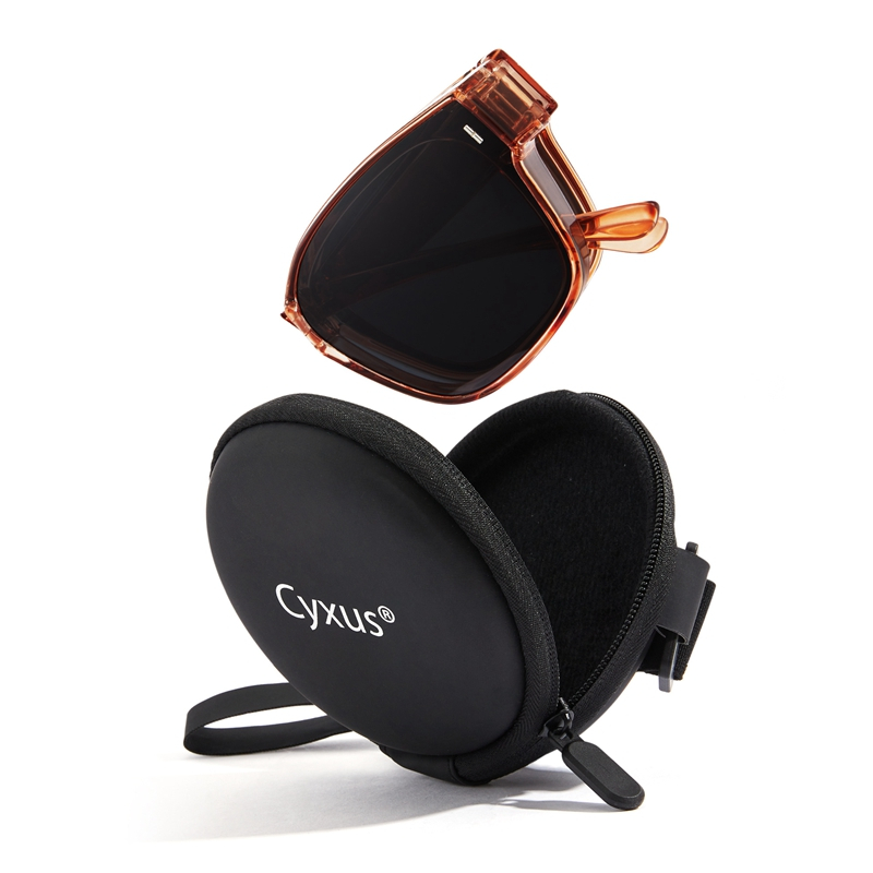 Cyxus Kính râm đeo vai/kính râm phân cực/gọng vuông lớn bằng chất liệu TR90/thiết kế gập gọn, phù hợp cho cả nam và nữ.P1128