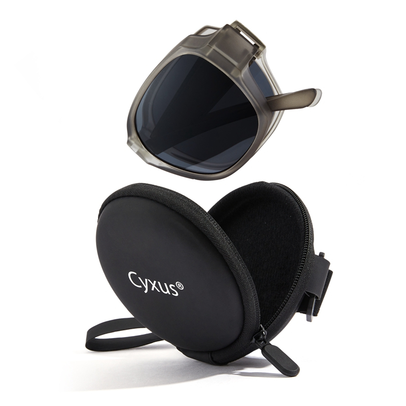 Cyxus Kính Mát Đeo Ngoài Gấp Gọn Phân Cực UV400 Gọng Đa Giác Oversize TR90 Cho Nam Nữ Đi Biển Lái Xe P1127