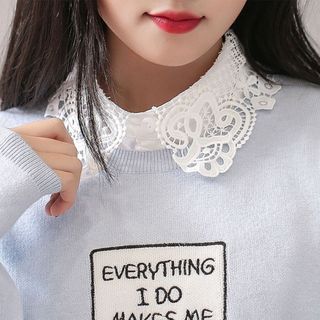 Cổ giả tháo rời Neatdwell, khăn choàng ren trang trí cho áo sơ mi nữ và bé gái, DIY ren cổ giả