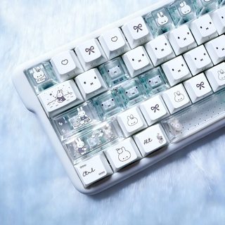 Miffy Side Shine Through Keycaps PBT Dye-sub Cherry Profile Keycap Custom Keycaps Tương thích với Cherry Gateron MX Switch