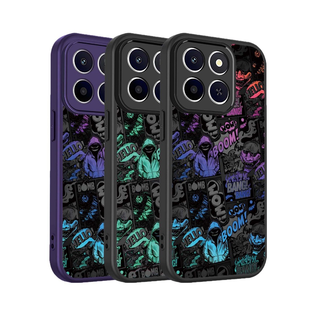 Ốp điện thoại Graffiti BOOM tiên tiến hợp thời trang cho Honor X6C X7C X7D X8B X8C X8D X9B X9C X9D 4G 5G Vỏ bảo vệ chống sốc Vỏ điện thoại di động