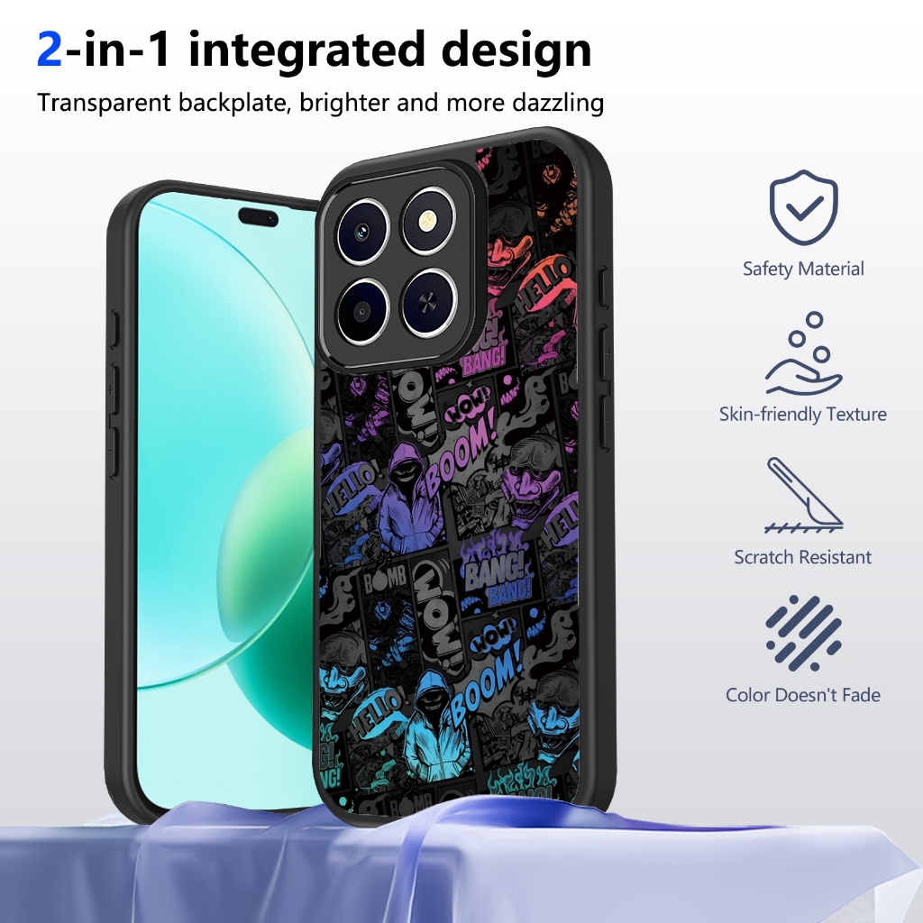 Ốp điện thoại Graffiti BOOM tiên tiến hợp thời trang cho Honor X6C X7C X7D X8B X8C X8D X9B X9C X9D 4G 5G Vỏ bảo vệ chống sốc Vỏ điện thoại di động