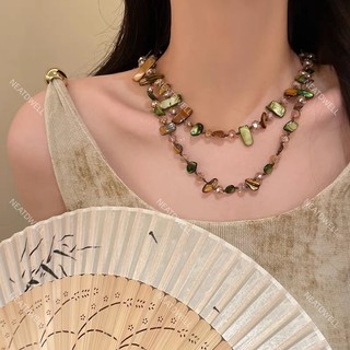 【Giao hàng từ Việt Nam】Vòng cổ dài NEATDWELL cổ điển Bohemian hai lớp, đầy màu sắc và hạt vintage có thể xếp chồng lên nhau thời trang dành cho nữ