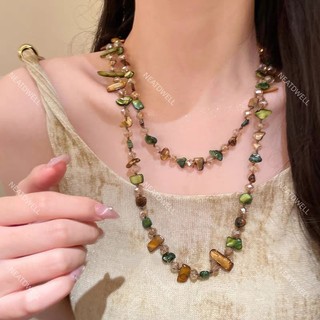 【Giao hàng từ Việt Nam】Vòng cổ dài NEATDWELL cổ điển Bohemian hai lớp, đầy màu sắc và hạt vintage có thể xếp chồng lên nhau thời trang dành cho nữ
